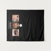 Schwarze Make-up-Studio-Foto-Collage-Messe Wandteppich (Vorderseite (Horizontal))