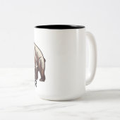 Schwarze Mama-Bärenbär nicht durcheinander bringen Zweifarbige Tasse (VorderseiteRechts)