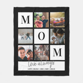 Schwarze Mama Farbblock FotoCollage Personalisiert Fleecedecke