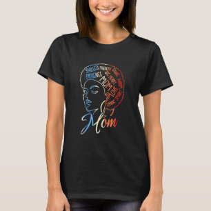 Schwarze Mama Mutter Tag Afro Melanin Pride Mama M T-Shirt