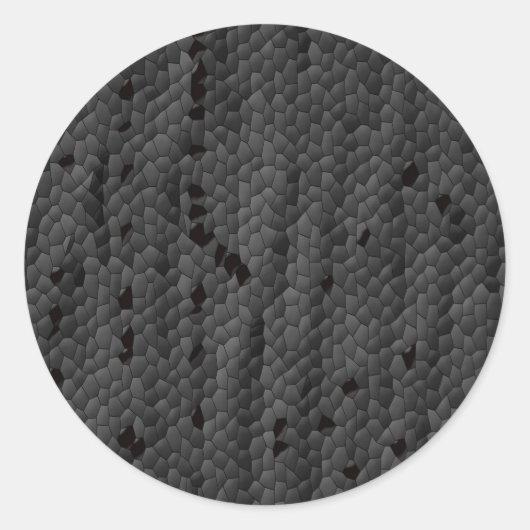 Schwarze Mamba illustriert, Kunst Runder Aufkleber (Vorderseite)