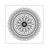 Schwarze Mandala-Fantasy-Blume Gummistempel (Prägung)