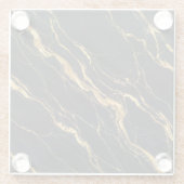 Schwarze Marmor elegante Getränke Tischdekoration Glasuntersetzer (Rückseite)