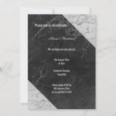 SCHWARZE MARMOR GARTENSPLIT GANZ AM GEBURTSTAG EINLADUNG (Vorderseite)