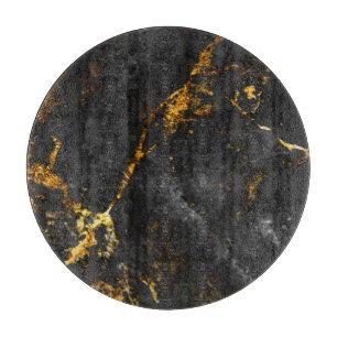 Schwarze Marmor mit natürlichem Muster. Schneidebrett