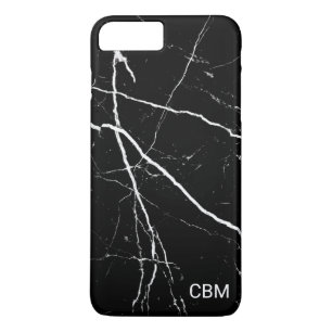 Schwarze Marmor-Monogramm Case-Mate iPhone Hülle