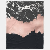 Schwarze Marmor-Rg-Farbstriche Fleecedecke (Vorderseite)