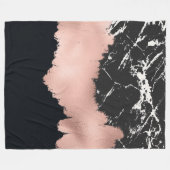 Schwarze Marmor-Rg-Farbstriche Fleecedecke (Vorderseite (Horizontal))