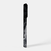 Schwarze Marmor-Strudel-Handyhülle iPhone Hülle (Rechte Seite)