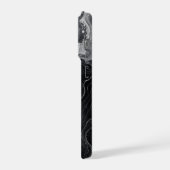 Schwarze Marmor-Strudel-Handyhülle iPhone Hülle (Linke Seite)