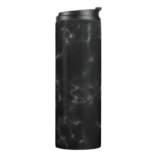 SCHWARZE MARMOR-THERMALTUMBLER THERMOSBECHER (Nach links gedreht)