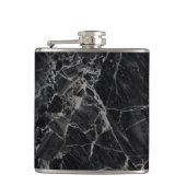 Schwarze Marmorflasche Flachmann (Vorderseite)
