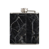 Schwarze Marmorflasche Flachmann (Rückseite)