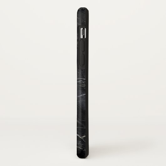 Schwarze MarmoriPhone X Hüllen (Hinten/Links)