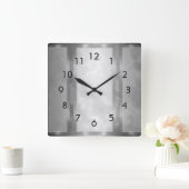 Schwarze Marmorpaneele Quadratische Wanduhr (Zuhause)