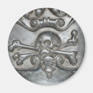 Schwarze Marmorschädel-u. Magnet