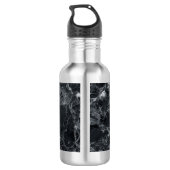 Schwarze Marmorstruktur Edelstahlflasche (Rückseite)