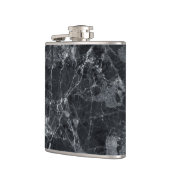 Schwarze Marmorstruktur Flachmann (Links)