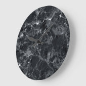 Schwarze Marmorstruktur Große Wanduhr (Winkel)