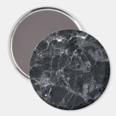 Schwarze Marmorstruktur Magnet (Vorderseite/Rückseite)