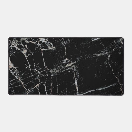 Schwarze Marmorstruktur Schreibtischunterlage (Vorderseite)