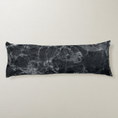 Schwarze Marmorstruktur Seitenschläferkissen (Rückseite)