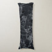 Schwarze Marmorstruktur Seitenschläferkissen (Vorderseite Vertikal)