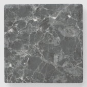 Schwarze Marmorstruktur Steinuntersetzer (Vorderseite)