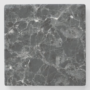 Schwarze Marmorstruktur Steinuntersetzer