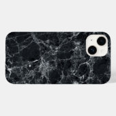 Schwarze Marmortextur Case-Mate iPhone Hülle (Rückseite (Horizontal))