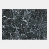 Schwarze Marmortextur Geschenkpapier Set (Vorderseite 2)