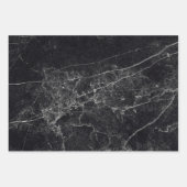 Schwarze Marmortextur Geschenkpapier Set (Vorderseite 3)