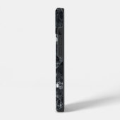 Schwarze Marmortextur iPhone Hülle (Linke Seite)
