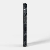 Schwarze Marmortextur iPhone Hülle (Rechte Seite)