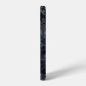 Schwarze Marmortextur iPhone Hülle (Linke Seite)