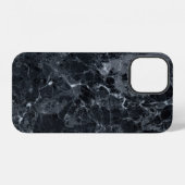 Schwarze Marmortextur iPhone Hülle (Rückseite (Horizontal))