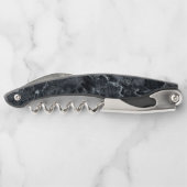 Schwarze Marmortextur Kellnermesser (Rückseite)