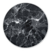 Schwarze Marmortextur Keramikknauf (Vorderseite)