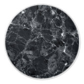 Schwarze Marmortextur Keramikknauf (Vorderseite)