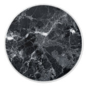 Schwarze Marmortextur Keramikknauf (Vorderseite)