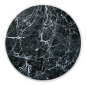 Schwarze Marmortextur Keramikknauf (Vorderseite)