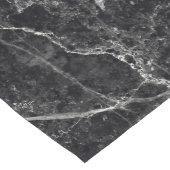 Schwarze Marmortextur Kurzer Tischläufer (Ecke)