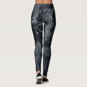 Schwarze Marmortextur Leggings (Rückseite)
