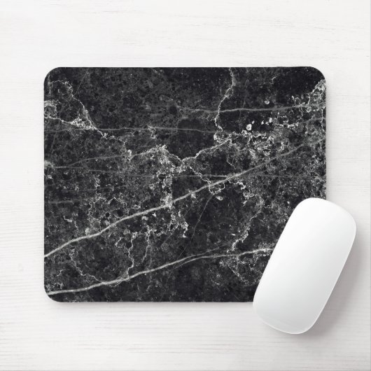 Schwarze Marmortextur Mousepad (Mit Mouse)