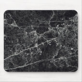 Schwarze Marmortextur Mousepad (Vorne)