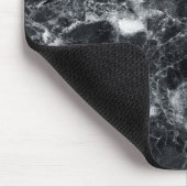 Schwarze Marmortextur Mousepad (Ecke)