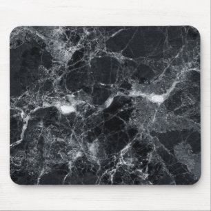 Schwarze Marmortextur Mousepad