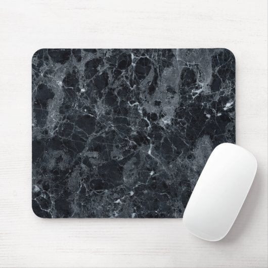 Schwarze Marmortextur Mousepad (Mit Mouse)