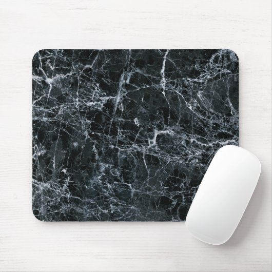 Schwarze Marmortextur Mousepad (Mit Mouse)