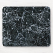 Schwarze Marmortextur Mousepad (Vorne)